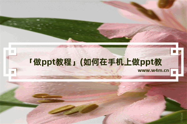 「做ppt教程」(如何在手机上做ppt教程)