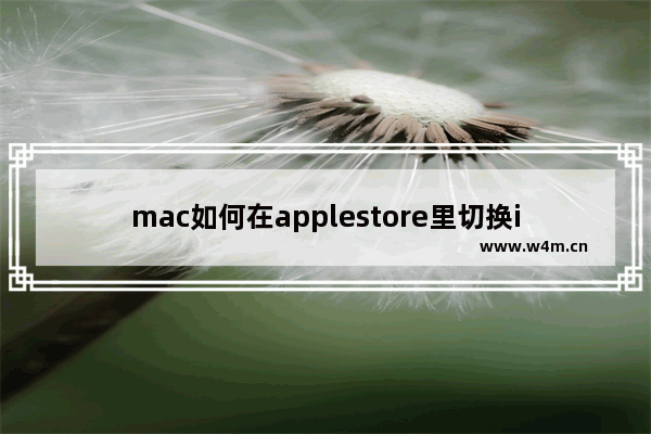 mac如何在applestore里切换id