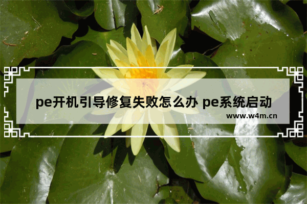 pe开机引导修复失败怎么办 pe系统启动修复失败怎么办