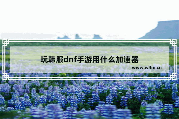 玩韩服dnf手游用什么加速器