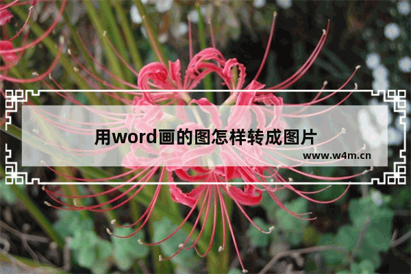 用word画的图怎样转成图片