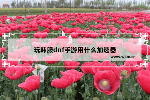 玩韩服dnf手游用什么加速器