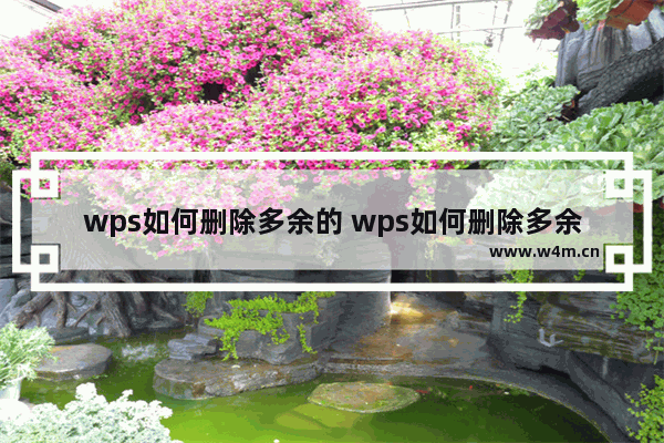 wps如何删除多余的 wps如何删除多余的最后一页