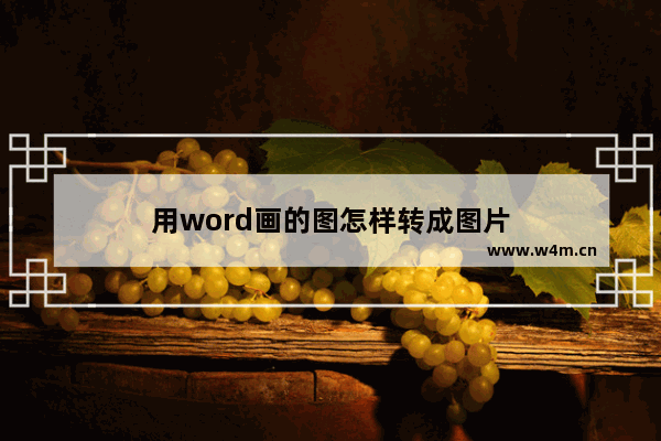 用word画的图怎样转成图片