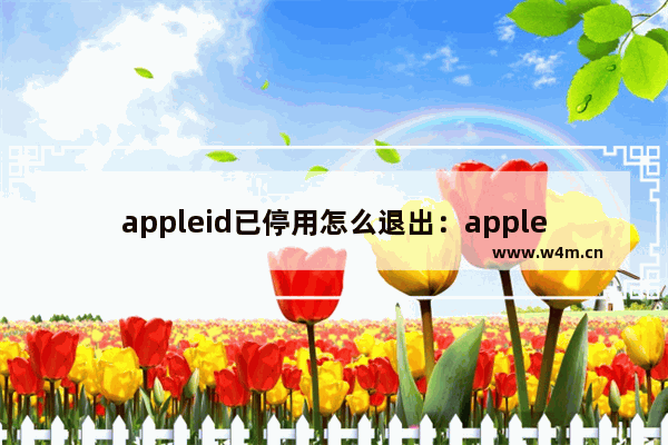 appleid已停用怎么退出：appleid已停用怎么退出登录