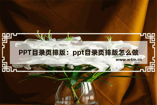 PPT目录页排版：ppt目录页排版怎么做