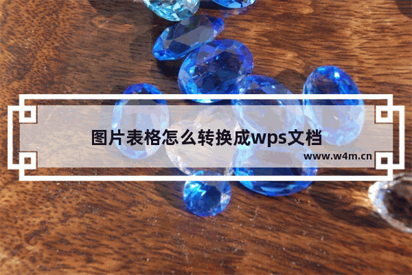 图片表格怎么转换成wps文档