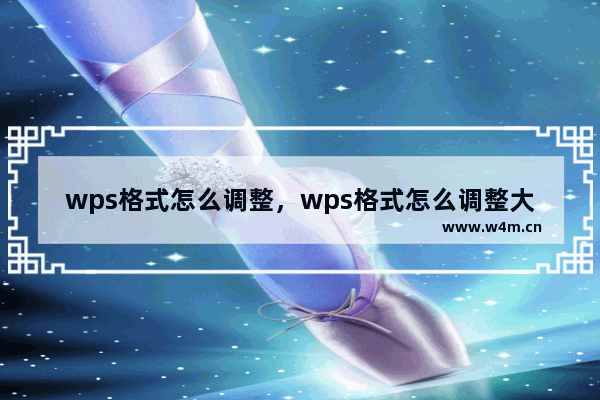 wps格式怎么调整，wps格式怎么调整大小