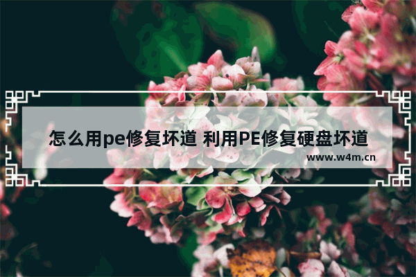 怎么用pe修复坏道 利用PE修复硬盘坏道