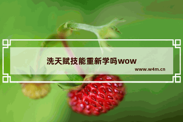 洗天赋技能重新学吗wow