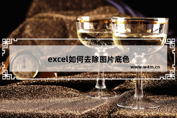 excel如何去除图片底色