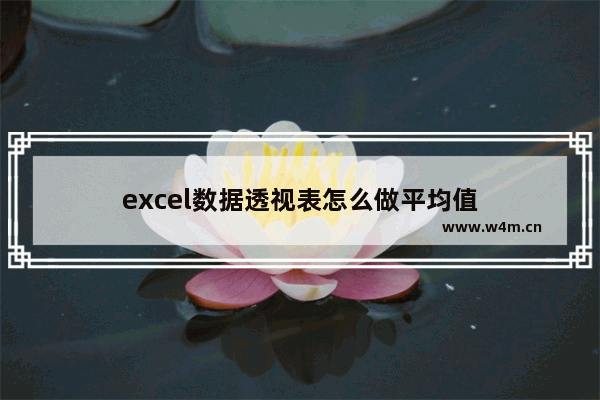 excel数据透视表怎么做平均值