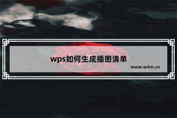 wps如何生成插图清单