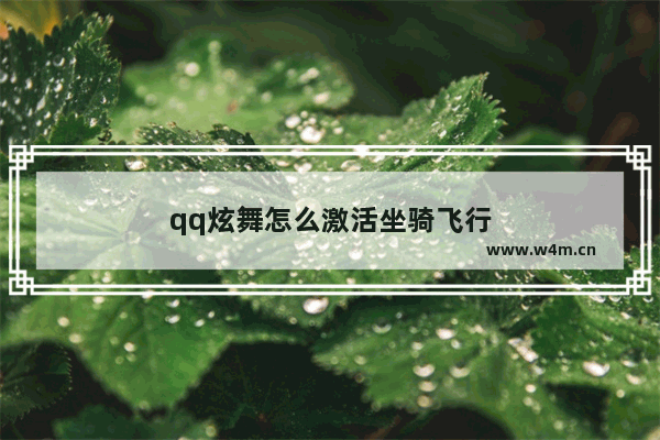 qq炫舞怎么激活坐骑飞行