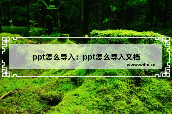 ppt怎么导入：ppt怎么导入文档