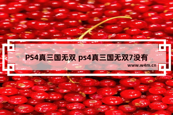 PS4真三国无双 ps4真三国无双7没有软糖赤兔