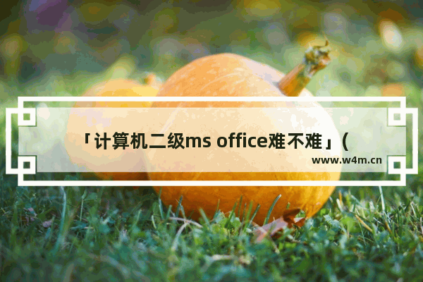 「计算机二级ms office难不难」(全国计算机二级ms office难不难)