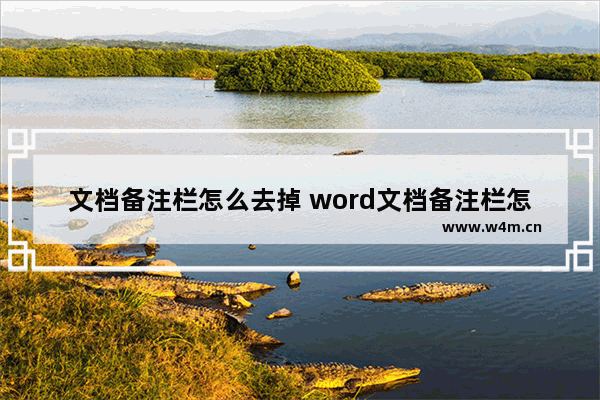 文档备注栏怎么去掉 word文档备注栏怎么去掉