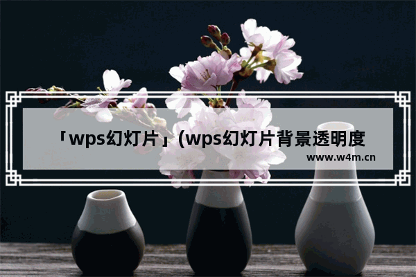 「wps幻灯片」(wps幻灯片背景透明度怎么设置)