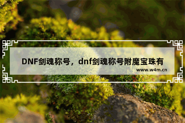 DNF剑魂称号，dnf剑魂称号附魔宝珠有哪些