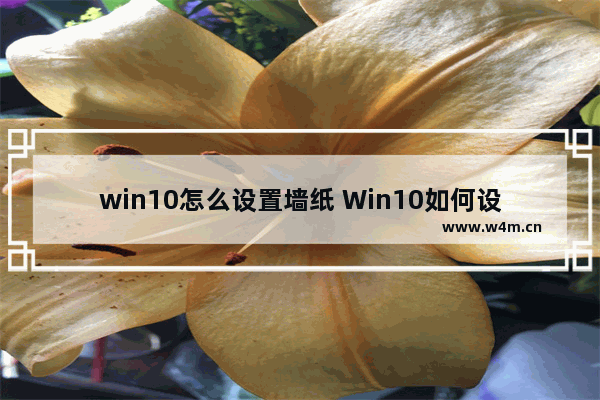 win10怎么设置墙纸 Win10如何设定桌面背景