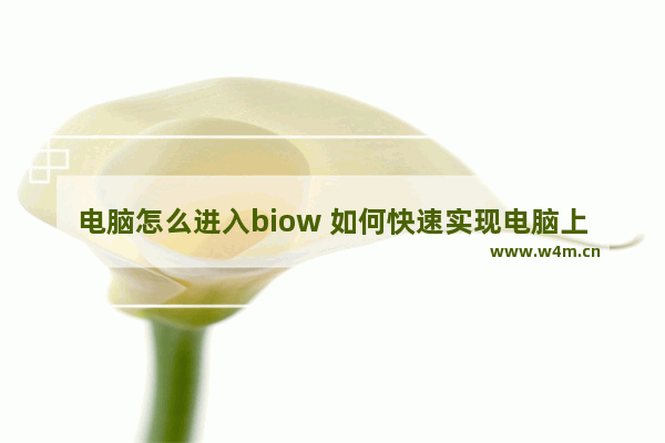 电脑怎么进入biow 如何快速实现电脑上的BIO-W登录？