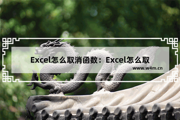 Excel怎么取消函数：Excel怎么取消函数计算