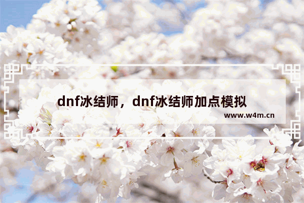 dnf冰结师，dnf冰结师加点模拟