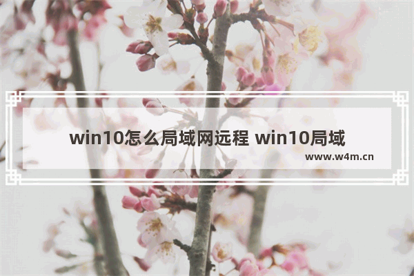 win10怎么局域网远程 win10局域网远程连接方法