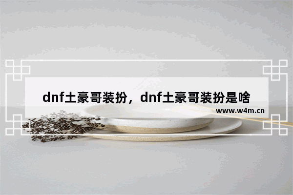 dnf土豪哥装扮，dnf土豪哥装扮是啥