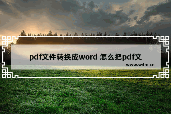 pdf文件转换成word 怎么把pdf文件转换成word免费