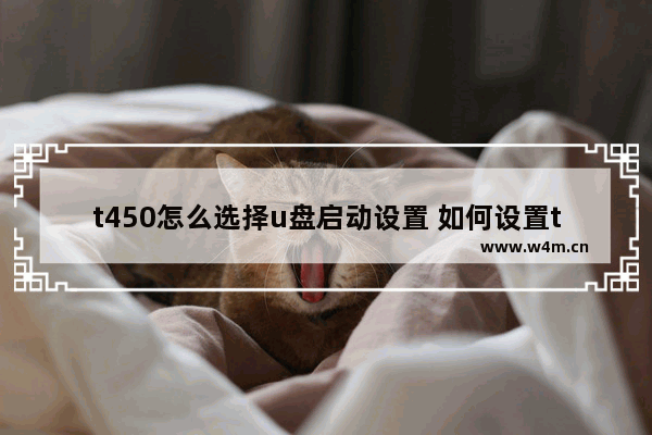 t450怎么选择u盘启动设置 如何设置t450的U盘启动？