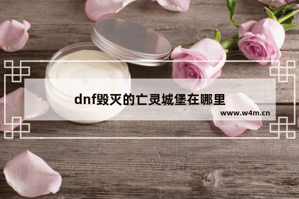 dnf毁灭的亡灵城堡在哪里