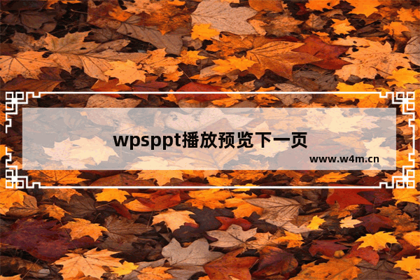 wpsppt播放预览下一页