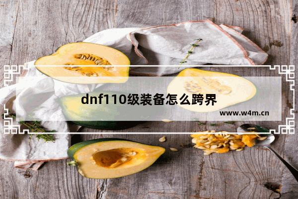 dnf110级装备怎么跨界