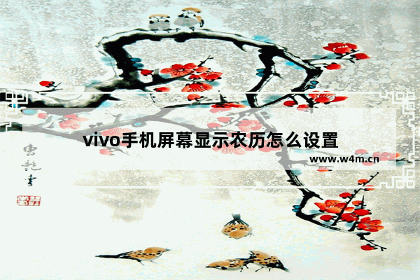 vivo手机屏幕显示农历怎么设置