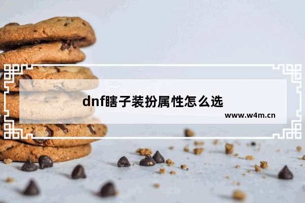 dnf瞎子装扮属性怎么选