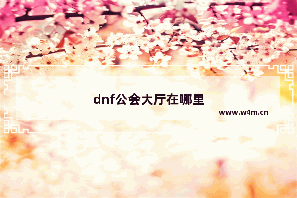 dnf公会大厅在哪里