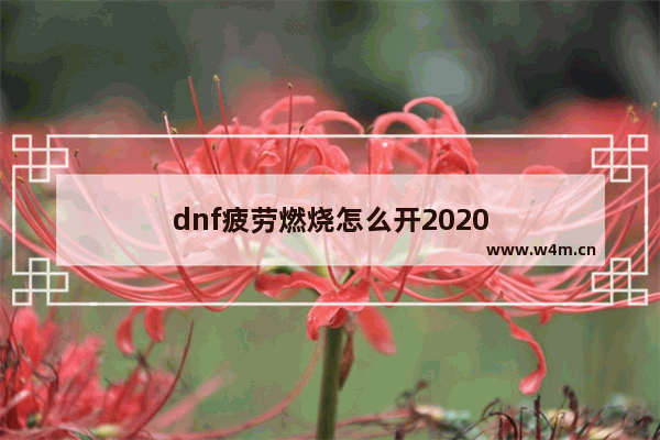 dnf疲劳燃烧怎么开2020