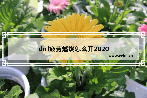 dnf疲劳燃烧怎么开2020