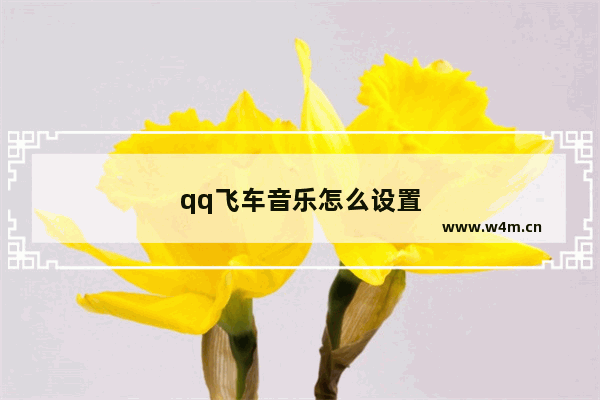 qq飞车音乐怎么设置