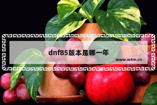 dnf85版本是哪一年