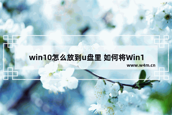 win10怎么放到u盘里 如何将Win10安装盘制作成U盘启动盘