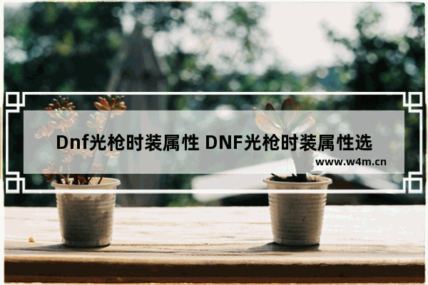 Dnf光枪时装属性 DNF光枪时装属性选择