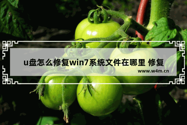 u盘怎么修复win7系统文件在哪里 修复Win7系统文件：U盘操作指南