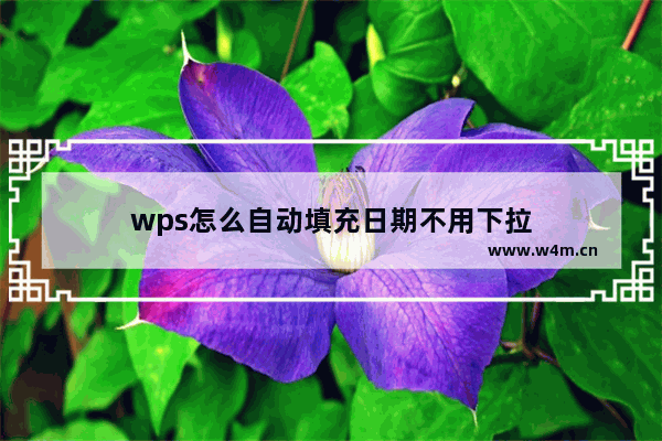 wps怎么自动填充日期不用下拉