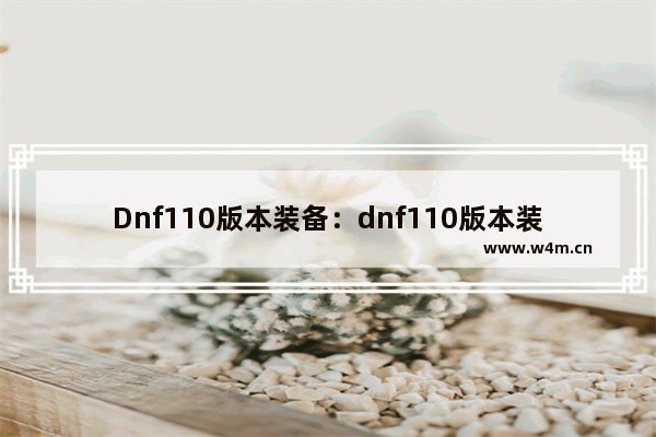 Dnf110版本装备：dnf110版本装备属性指令