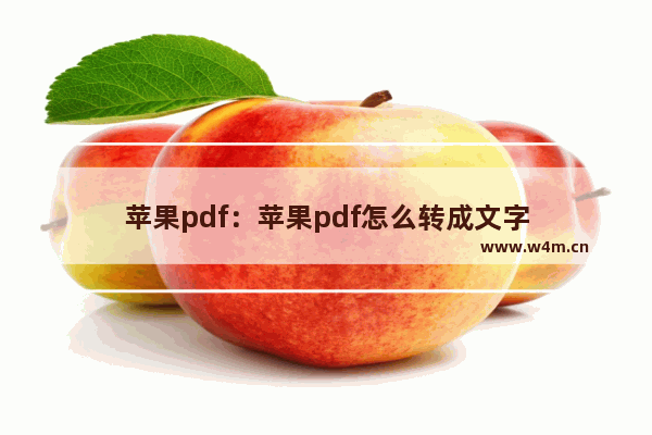 苹果pdf：苹果pdf怎么转成文字