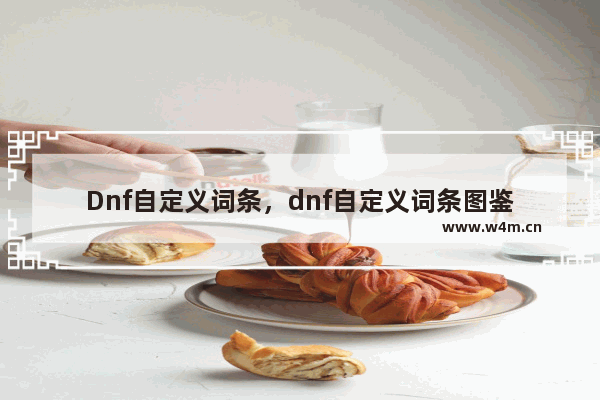 Dnf自定义词条，dnf自定义词条图鉴