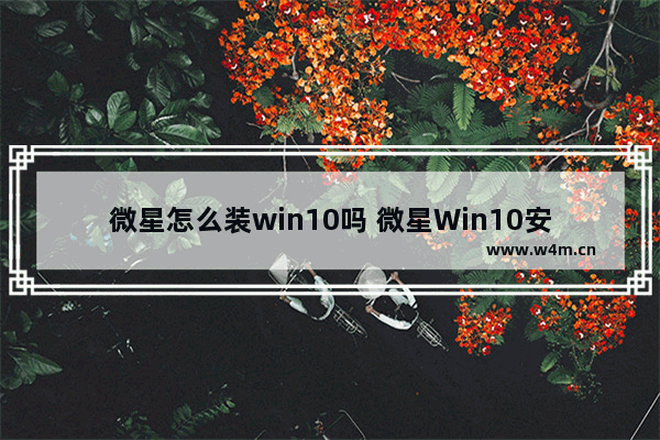 微星怎么装win10吗 微星Win10安装教程